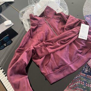 Velvet Scuba Oversized Funnel Neck